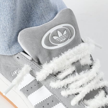 Adidas Originals - Baskets Femme Campus 00s HQ6507 Grey Three Footwear White x Superlaced Lacets Fuzzy White